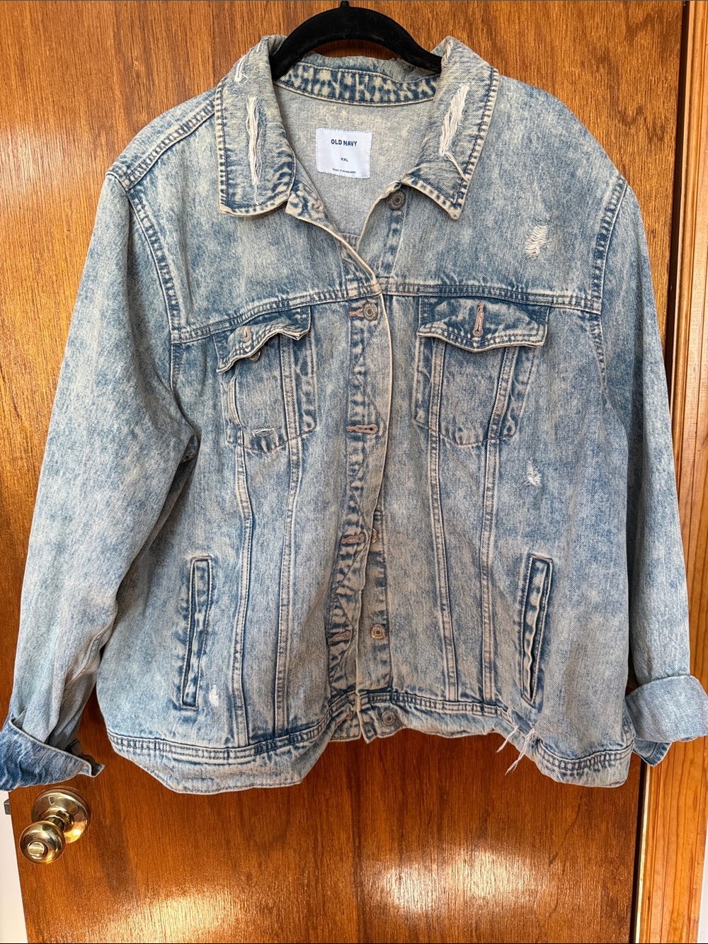 Old Navy Vintage Light Wash Acid Denim Jacket women’s
